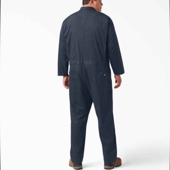 NWT Dickies Performance Flex Coverall Long Sleeve Dark Navy Coveralls Reg & Tall - Picture 5 of 12